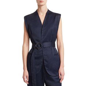 Rachel Comey Blue Circuit Satin Belted Vest - NWOT
